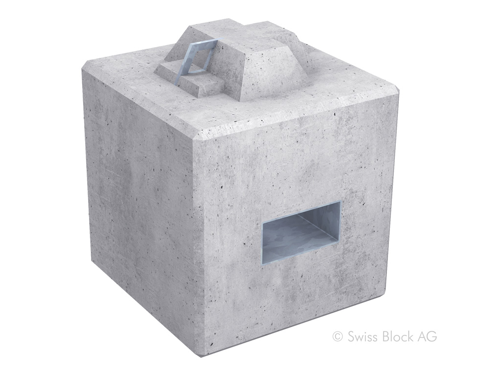 SwissBlock®-Standard-Block mit Gabelführung 190 x 90 mm