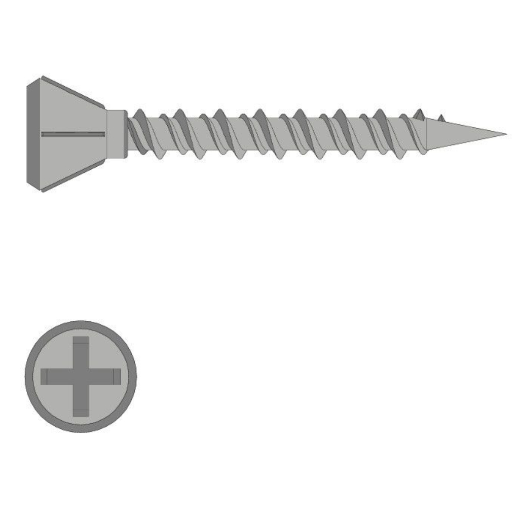 Faserplattenschraube mit Keilfräskopf C3-C5 universal