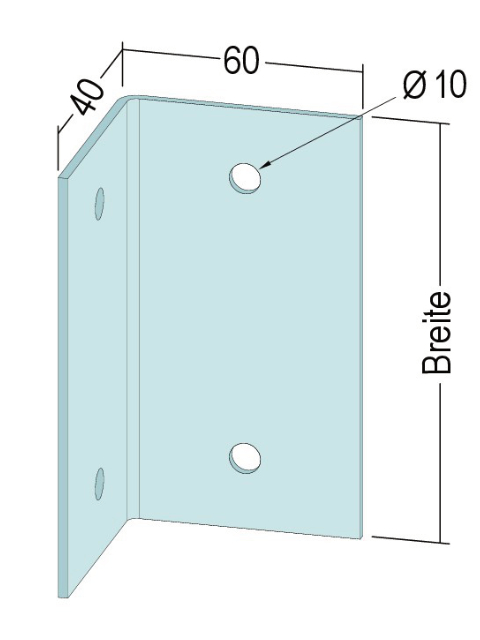 Anschlusswinkel beidseitig gelocht 4554/4558