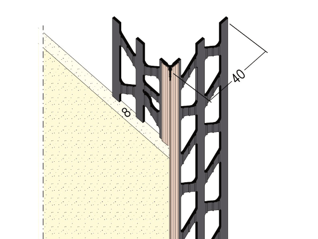 Kantenprofil Ypsilon für den Innen- und Außenputz 37406/37408