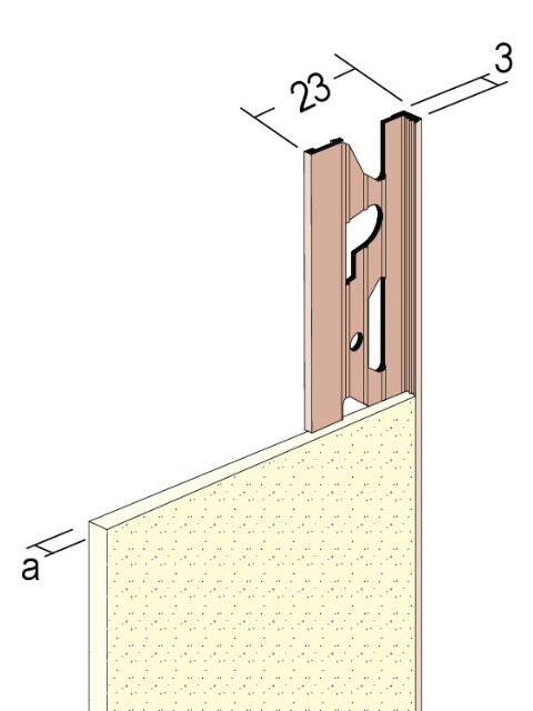 Abschlussprofil für den Innen- und Außenput