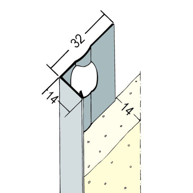 Abschlussprofil für den Innen- und Außenputz 9110