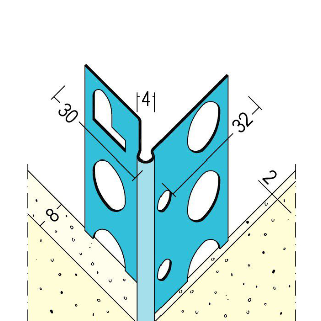 Kantenprofil für den Übergang Trockenbau auf Innenputz 1058