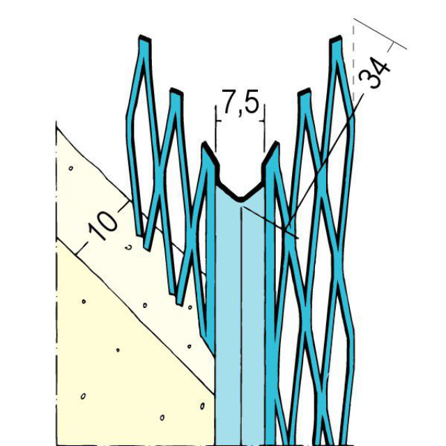 Kantenprofil für den Innenputz 10077