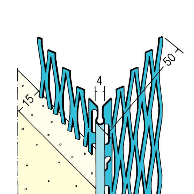 Kantenprofil für den Innen- und Außenputz 1043Z