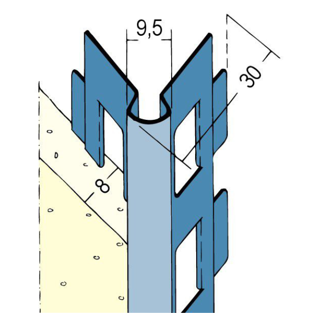 Kantenprofil für den Innen- und Außenputz 2215