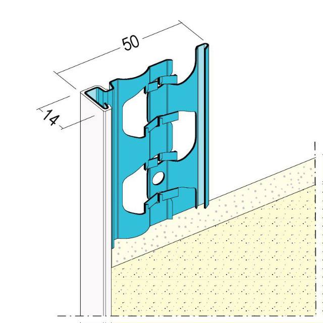 Abschlussprofil für den Außenputz 1223