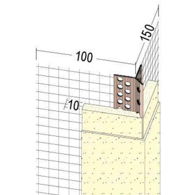 Gewebeeckwinkel mit Abzugskante für Wärmedämmung 37525