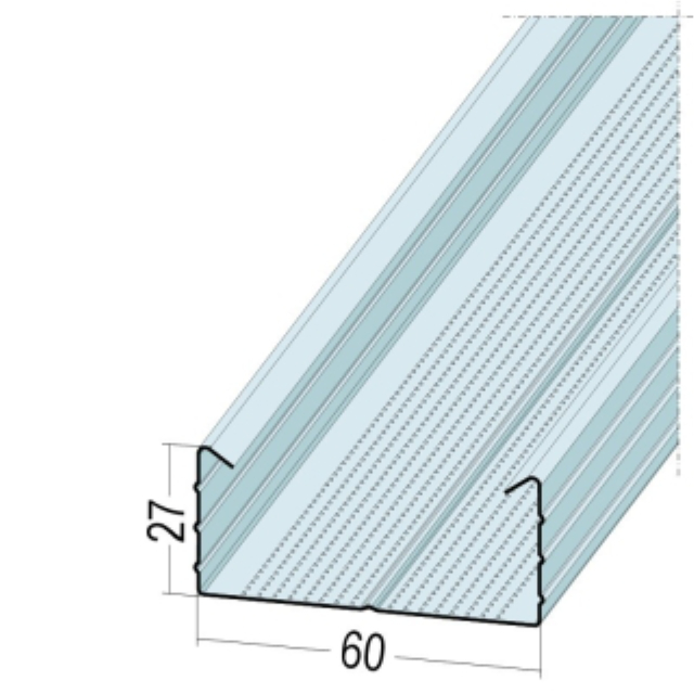 C-Deckenprofil mit kantigem Umbug 5116