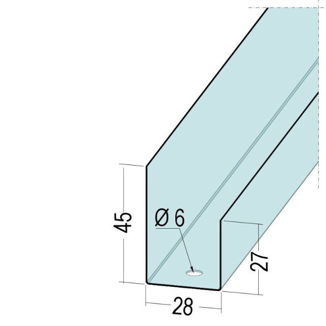U-Anschlussprofil ungleichschenklig 5168
