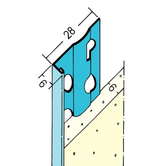 Abschlussprofil für den Innenputz 1216