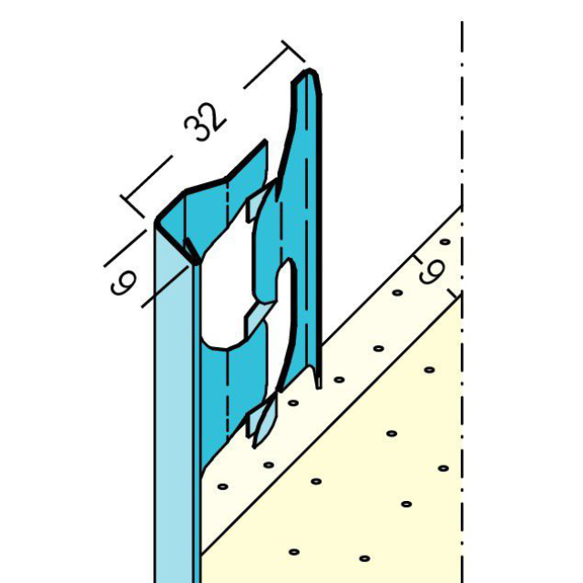Abschlussprofil für den Innenputz 1211