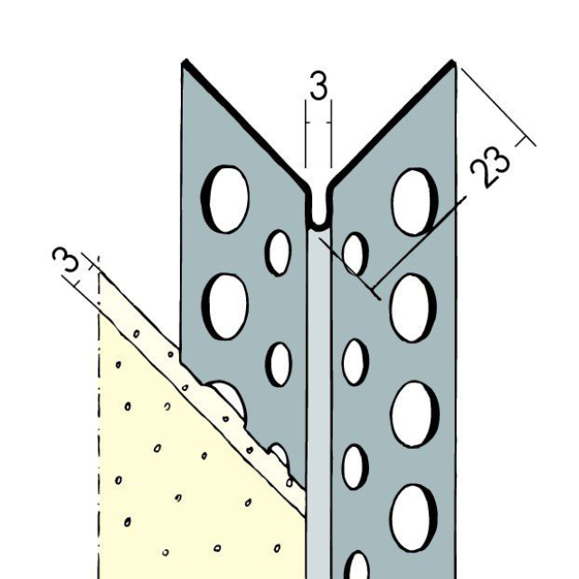 Kantenprofil für den Innenputz 9074