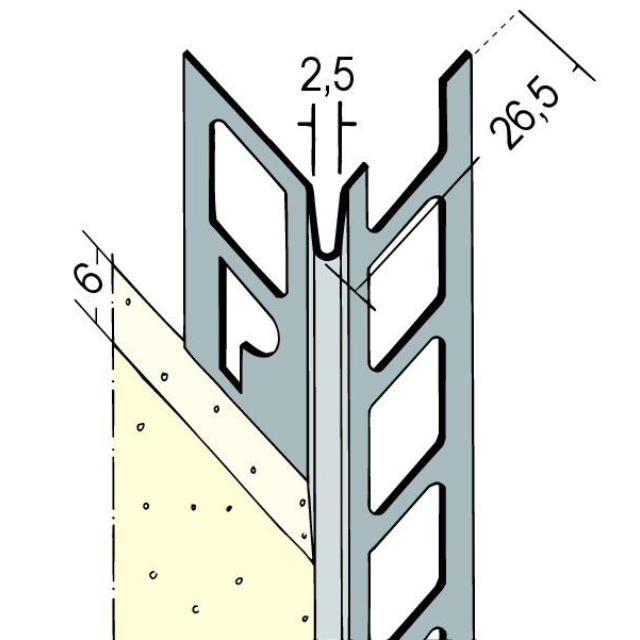 Kantenprofil für den Innen- und Außenputz 9104
