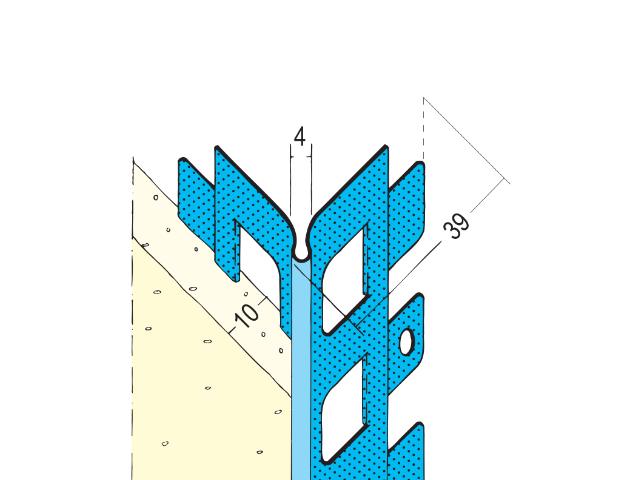 Kantenprofil für den Innen- und Außenputz 1022Z