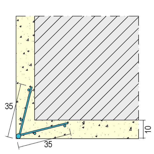 Drahtrichtwinkel für den Innenputz (IP) 1156
