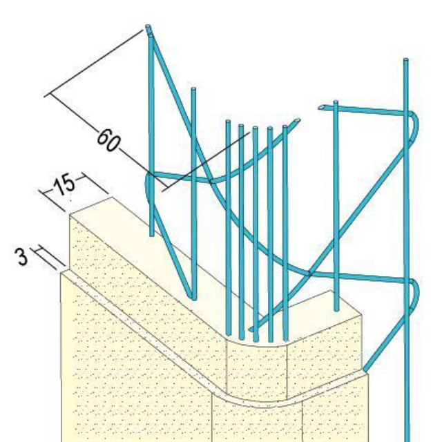 Drahtrichtwinkel für den Innen- und Außenputz (APR) 11601