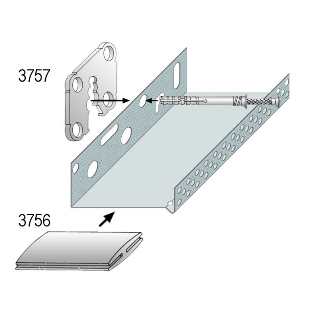 Verbindungsstück für Sockeltrogprofile 3756