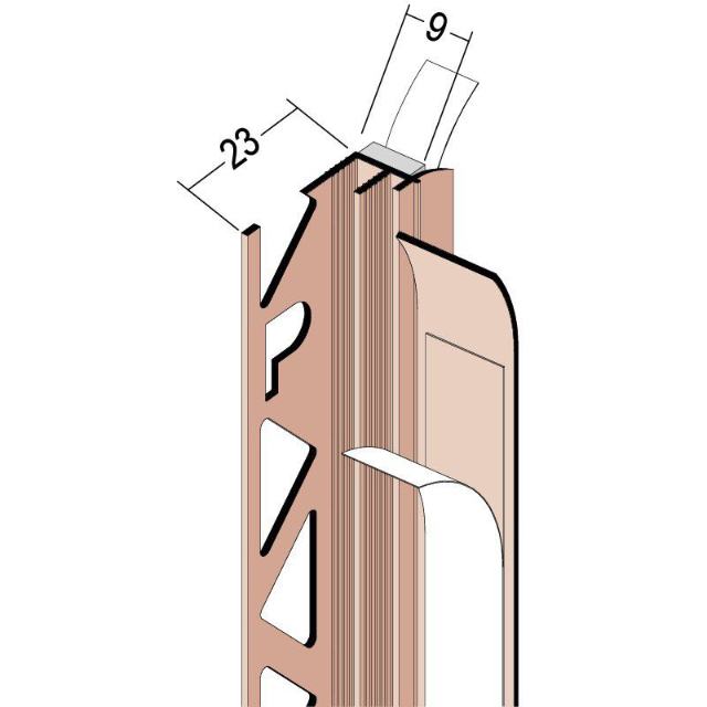 Anputzdichtleiste mit Schutzlippe für Innen- und Außenputz 37719