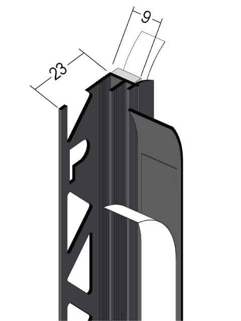 Anputzdichtleiste mit Schutzlippe für Innen- und Außenputz 37720