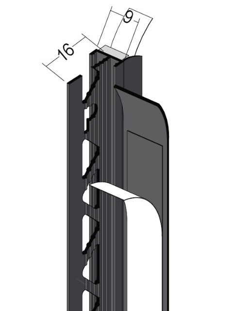 Anputzdichtleiste mit Schutzlippe für Innen- und Außenputz 37729