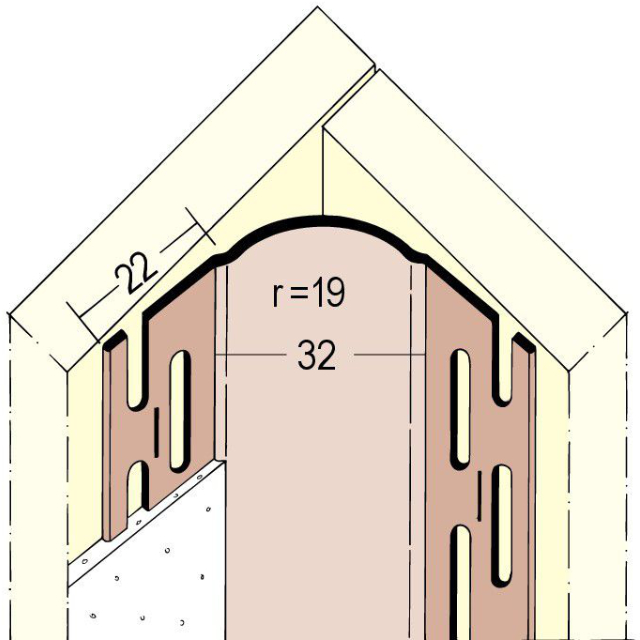 Inneneckprofil für den Trockenbau 3780