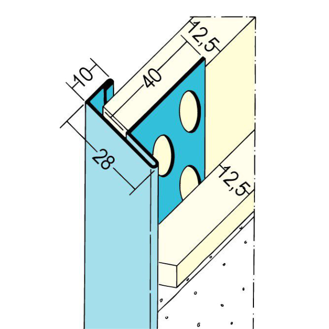 Abschlussprofil für den Trockenbau 1138