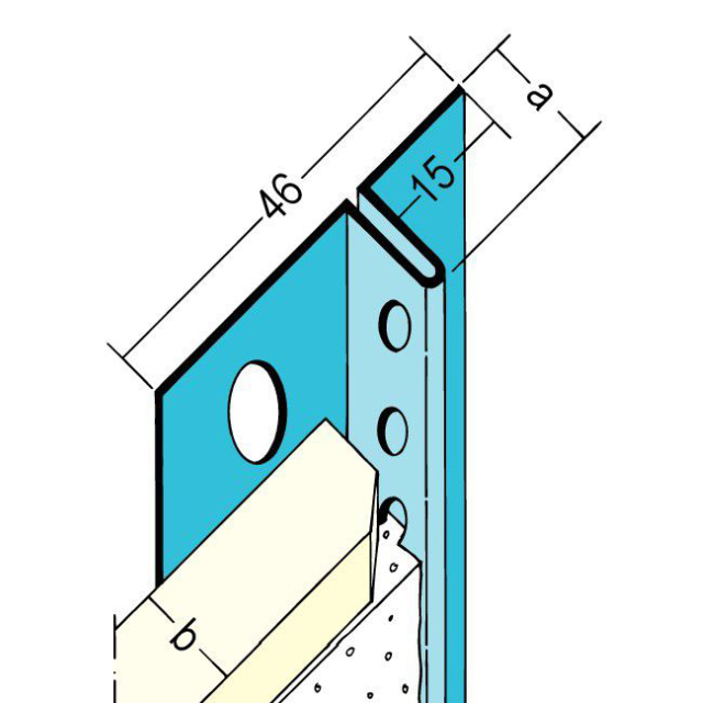 Anschlussprofil mit Schattenfuge für den Trockenbau 1319/13191