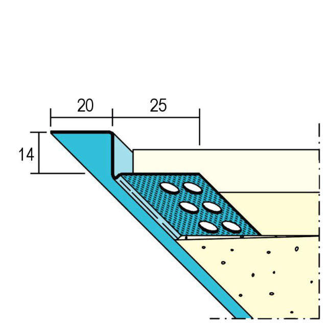 Anschlussprofil mit Schattenfuge für den Trockenbau 1751