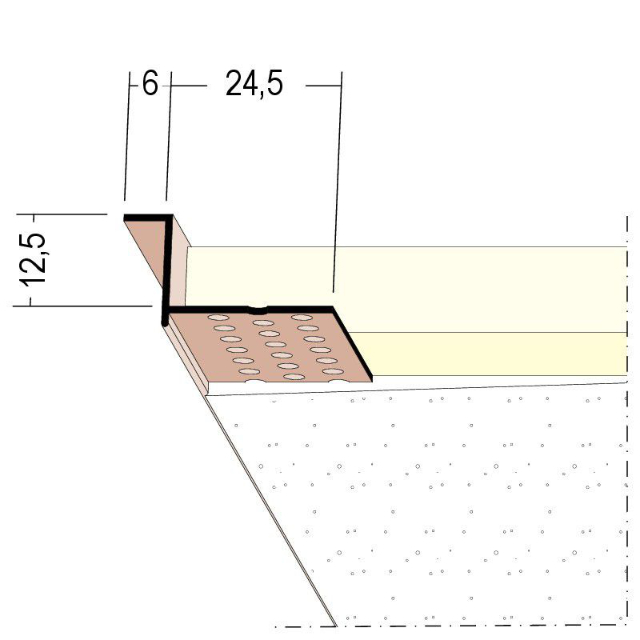 Anschlussprofil mit Schattenfuge für den Trockenbau 37814