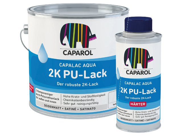 Capalac Aqua 2K PU-Lack, bunt