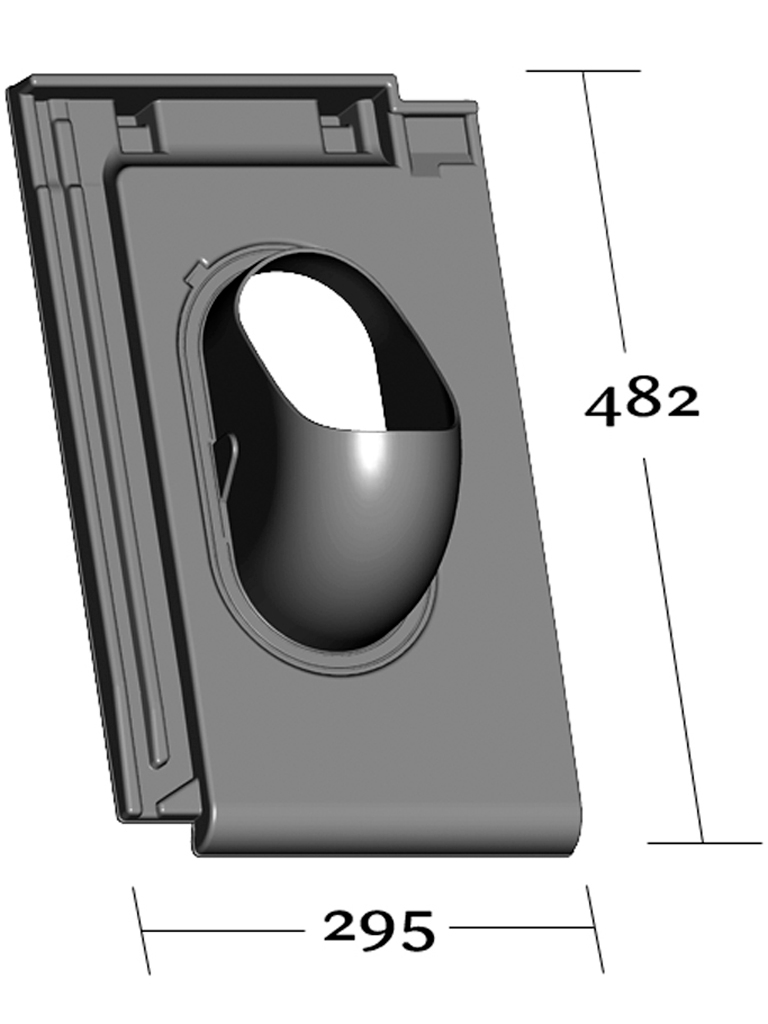Grundplatte, Nelskamp Dachziegelwerke passend Nibra-Glatt-Ziegel G 10 ALT