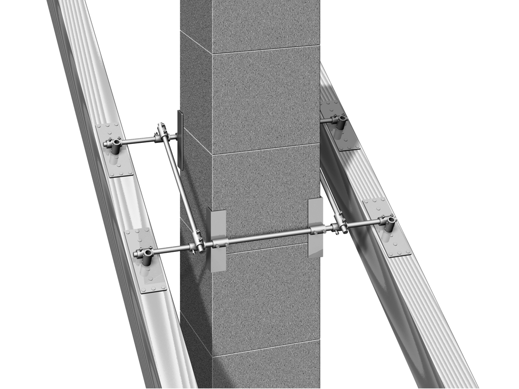 Schiedel Kaminhalter 45° über Eck