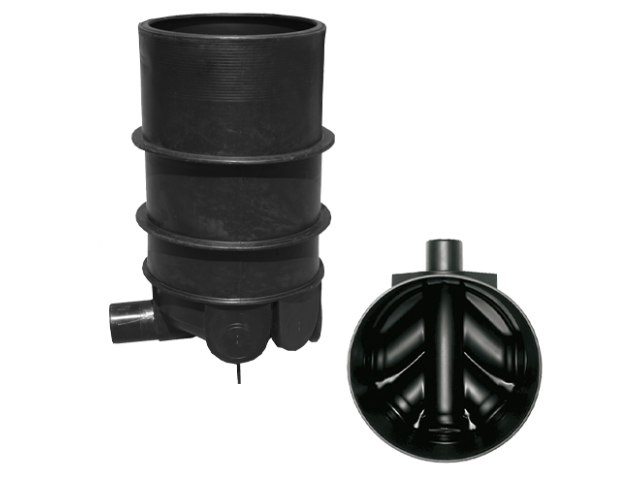 SCHACHTBODEN, gerades Hauptgerinne und 4 Anschlüsse