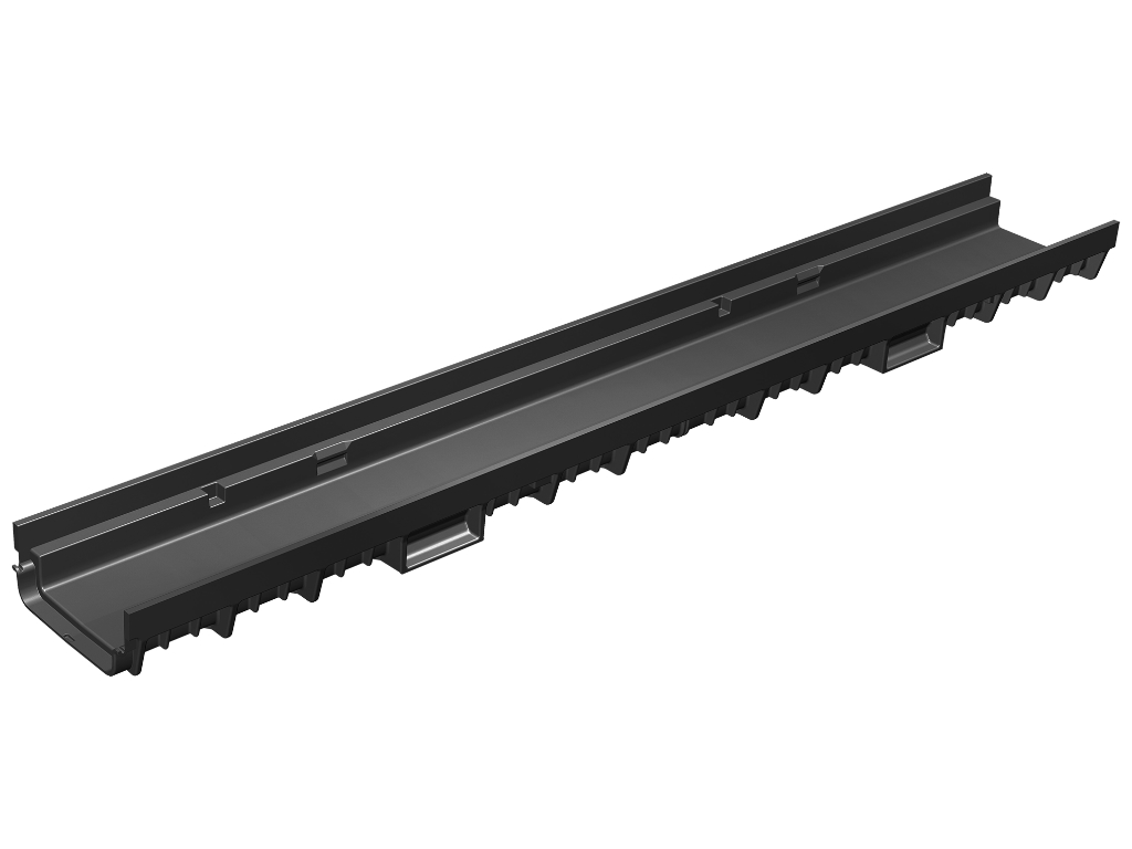 MEARIN PLUS F BLACK 1000 Flachrinne ohne Gefälle. Belastungsklasse bis D 400