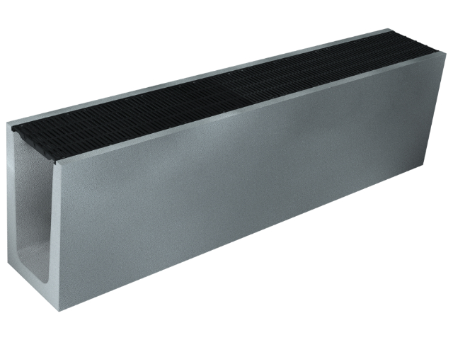BIG TANK Rinnenkörper mit Gusszarge und verschraubten Gussrosten NW 500