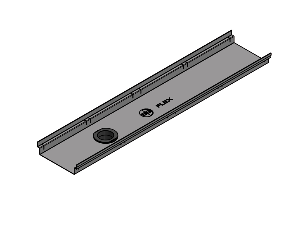 FA Fassadenrinne verzinkt Ablaufteil geschlossen inkl. Schraufstutzen DN 100 RB200