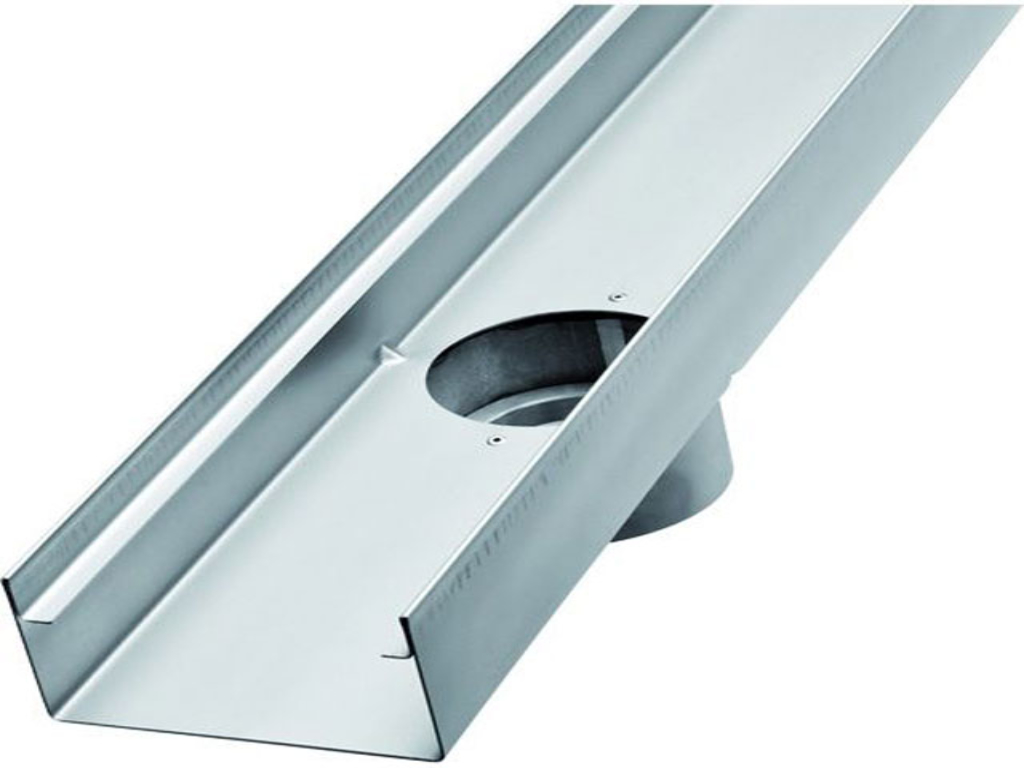 FA Fassadenrinne verzinkt Ablaufteil geschlossen inkl. Schraufstutzen DN 100 RB250