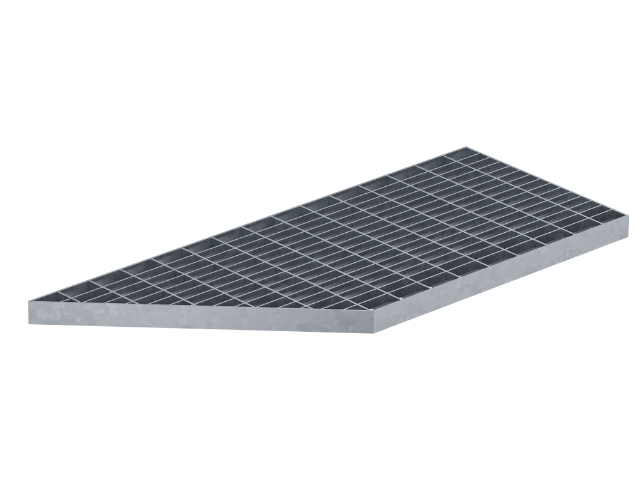 base Gitterrost MW 30/10 für Eckelement verzinkt links RB 200