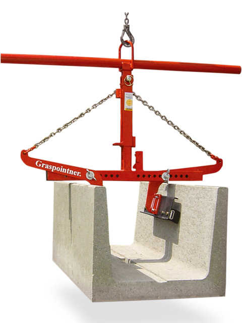 Versetzzange für Entwässerungsrinnen und Kabeltröge innengreifend