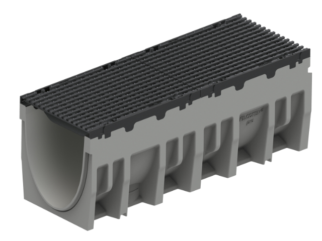 BG-FILCOTEN® pro Rinnenkörper mit Gusszarge und Sicherheitsfalz NW 300