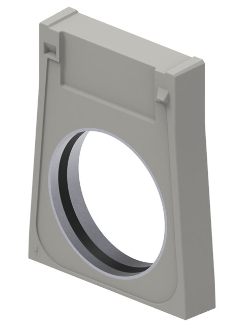 Endplatte mit Ablauf DN 200 für one NW 200