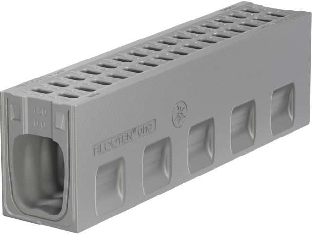 BG-FILCOTEN® one monolithische Rinnenkörper bis Kl. F – ohne Gefälle NW 150