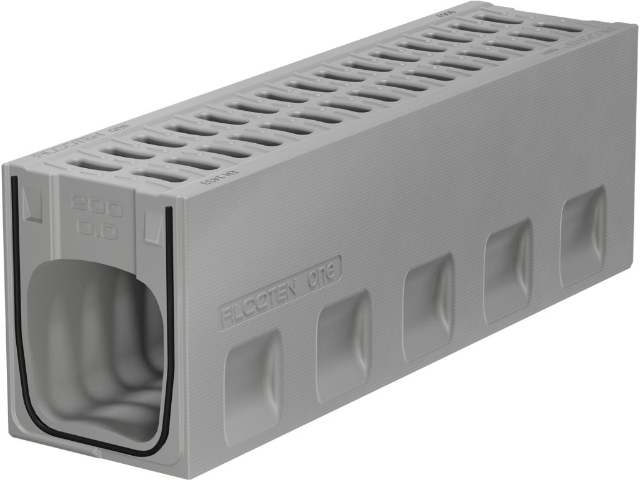BG-FILCOTEN® one monolithische Rinnenkörper bis Kl. F – ohne Gefälle NW 200
