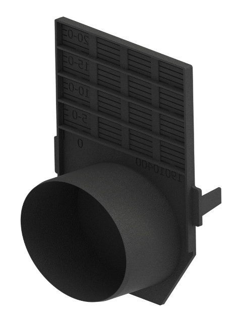 Stirnplatte mit Ablauf DN 100 für light/tec/pro NW 100