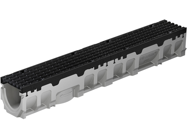 BG-FILCOTEN® pro Rinnenkörper mit Gusszarge und Sicherheitsfalz NW 100