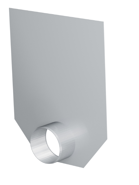 green Endplatte mit Ablauf NW 400