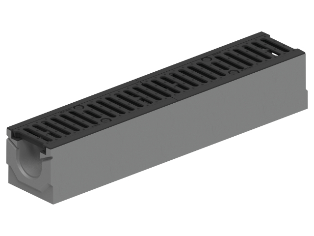 Schwerlastrinne SV mit Gusszarge und Sicherheitsfalz NW 100