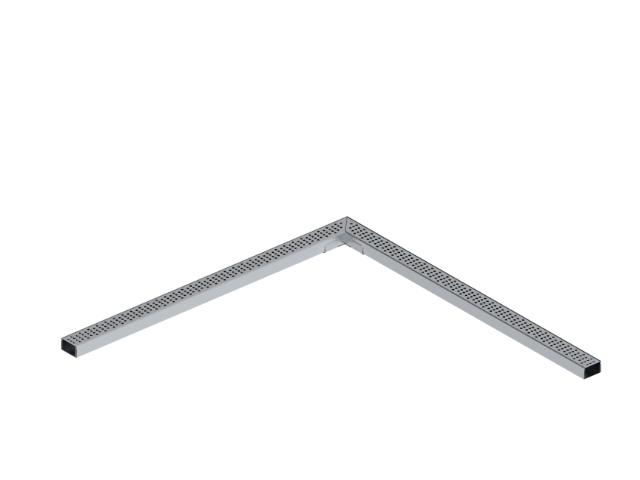 SET, Eckelement Lochoptik mit Gehrungselement links/rechts und Eckverbinder