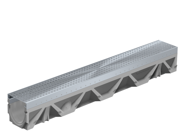 BG-FILCOTEN® tec Rinnenkörper mit Edelstahlzarge und Sicherheitsfalz NW 100
